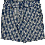 Tommy Hilfiger Checked Shorts - 35W 10L Blue Cotton