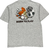 Born To Play Life Forms Single Stitch T-Shirt - XL Grey Cotton