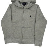 Age 6-7 Polo By Ralph Lauren Hoodie - Small Grey Cotton