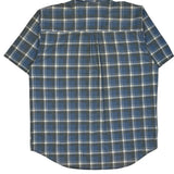 Rugged Wear Wrangler Checked Short Sleeve Shirt - Large Blue Cotton