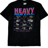 Heavy Metal Hanes Single Stitch T-Shirt - Medium Black Cotton