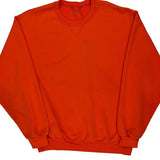 Fruit Of The Loom Sweatshirt - Large Orange Cotton