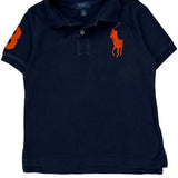 Age 5 Polo By Ralph Lauren Graphic Polo Shirt - Small Navy Cotton