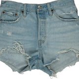 Levis Denim Shorts - 28W UK 8 Light Wash Cotton