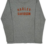 Museum Milwaukee Wi Harley Davidson Spellout Long Sleeve T-Shirt - Small Gray Cotton