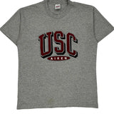 Made In USA Single Stitch USc Aiken Anvil College T-Shirt - Large Grey Cotton Blend