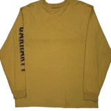 Carhartt Spellout Long Sleeve T-Shirt - XL Yellow Cotton Blend