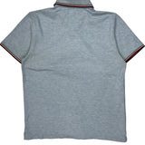 Tommy Hilfiger Striped Polo Shirt - Large Blue Cotton