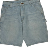 Wrangler Cargo Denim Shorts - 34W 10L Light Wash Cotton