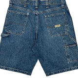 Wrangler Double Knee Denim Shorts - 36W 10L Blue Denim