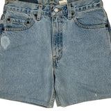 Levis Boot Cut Denim Shorts - 28W 10L Light Wash Cotton
