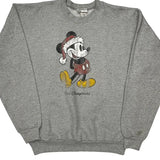 Disney Christmas Sweatshirt - Medium Grey Cotton Blend