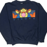 Made In USa Tigger Disney Sweatshirt - Large Navy Cotton