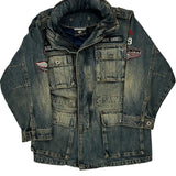 Age 7 Rocawear Denim Jacket - Large Dark Wash Cotton