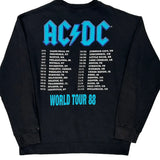 Ac/Dc Band Sweatshirt - Small Black Cotton