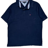 Tommy Hilfiger Polo Shirt - Large Navy Cotton