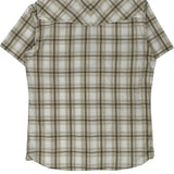 Quiksilver Checked Short Sleeve Shirt - Large Brown Cotton