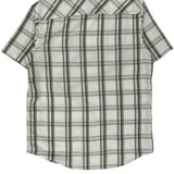Quiksilver Checked Short Sleeve Shirt - XL Green Cotton