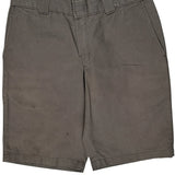 Dickies Slim Fit Chino Shorts - 32W 9L Grey Polyester Blend