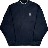 Chaps Ralph Lauren 1/4 Zip - Medium Navy Cotton Blend