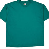 Made In USA Single Stitch Hanes T-Shirt - 2XL Green Cotton Blend