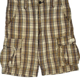 Levis Checked Cargo Shorts - 36W 10L Beige Cotton