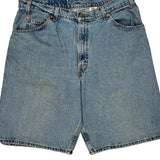 Levis Wide Leg Denim Shorts - 36W 13L Blue Cotton
