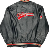 Georgetown Raiders Roots Athletics Varsity Jacket - XL Black Leather
