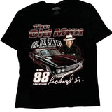 Richard Sr. Gold & Silver Graphic T-Shirt - Medium Black Cotton