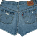 Levis Denim Shorts - 31W UK 12 Light Wash Cotton