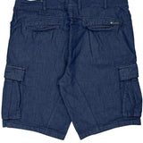 Champion Slim Fit Cargo Shorts - 36W 10L Blue Cotton