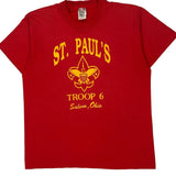 Boy Scouts Fruit Of The Loom Graphic T-Shirt - Large Red Cotton Blend