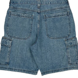 Wrangler Cargo Denim Shorts - 33W 9L Blue Cotton