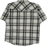 Dickies Checked Short Sleeve Shirt - Medium Black & White Cotton