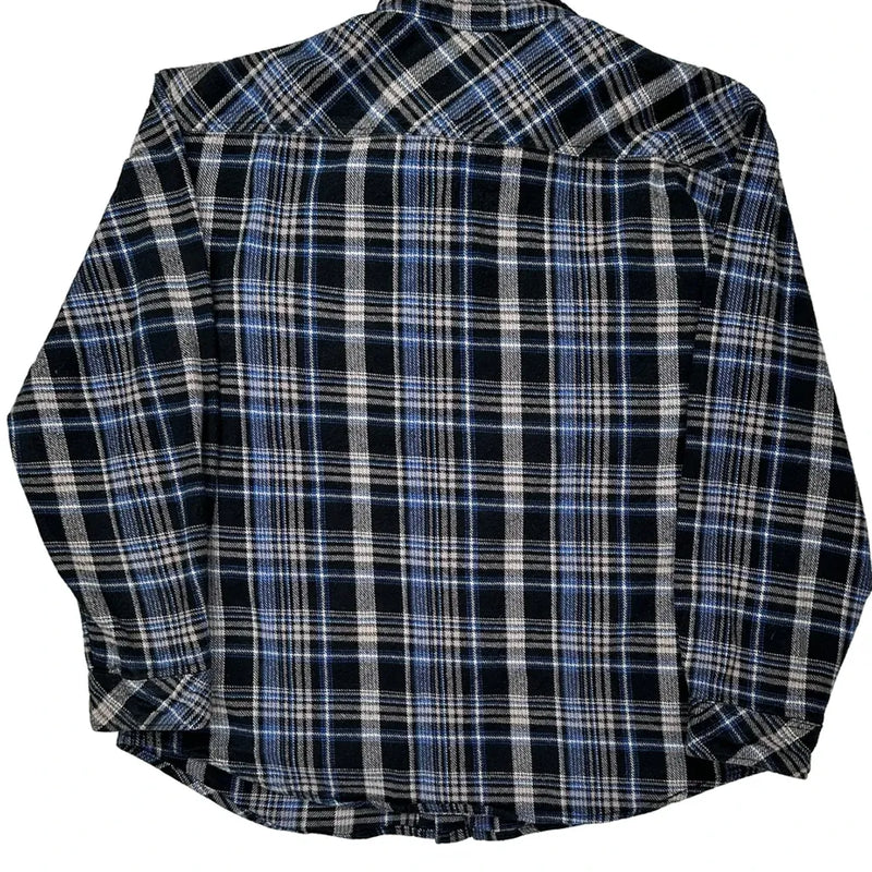 Dickies Checked Flannel Shirt - 2XL Black Cotton
