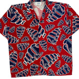 Alpha Clothing Company Hawaiian Shirt - XL Red Cotton