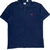 Levis Polo Shirt - Large Blue Cotton