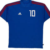 Number 10 Adidas Football Shirt - Small Blue Polyester