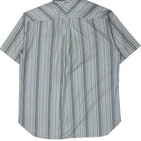 Tommy Hilfiger Striped Short Sleeve Shirt - Medium Blue Cotton