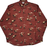 Columbia Patterned Shirt - 2XL Red Cotton