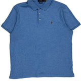 Custom Slim Fit Polo By Ralph Lauren Polo Shirt - XL Blue Cotton