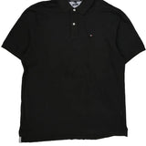 Tommy Hilfiger Polo Shirt - XL Black Cotton