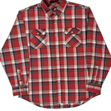 Timberland Checked Flannel Shirt - Large Red Cotton