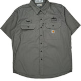 Thrive Carhartt Short Sleeve Shirt - Large Grey Cotton Blend