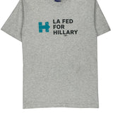 Hillary Clinton Campaign Union Made Single Stitch T-Shirt - Medium Grey Cotton