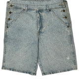 Guess Baggy Dungarees - Large Light Wash Denim