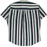 Chaps Ralph Lauren Striped Short Sleeve Shirt - Large Multicoloured Cotton