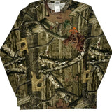 Mossy Oak Camo Long Sleeve T-Shirt - Medium Khaki Cotton