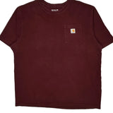 Carhartt T-Shirt - XL Burgundy Cotton
