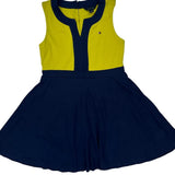 Age 6-7 Tommy Hilfiger A-Line Dress - Small Navy Cotton